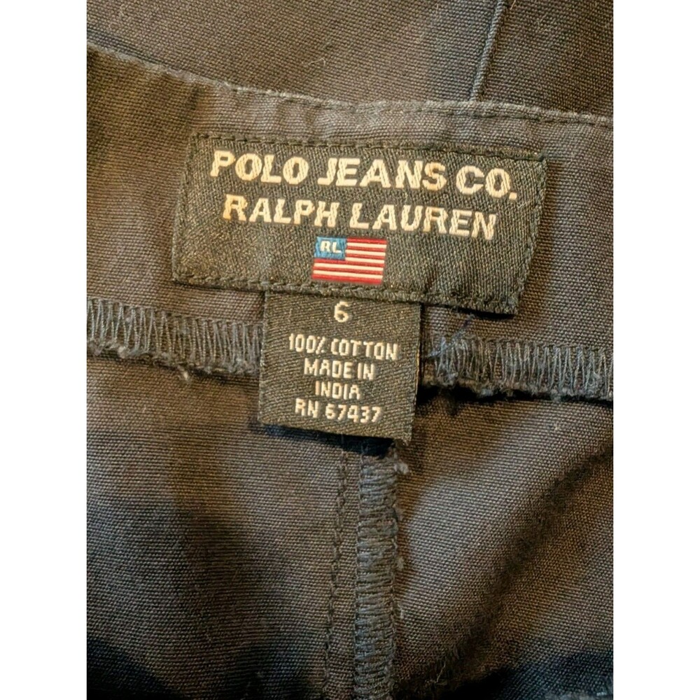 Polo Jeans Ralph Lauren Classic Mini 100% Cotton Skirt Size 6 Women's Vintage